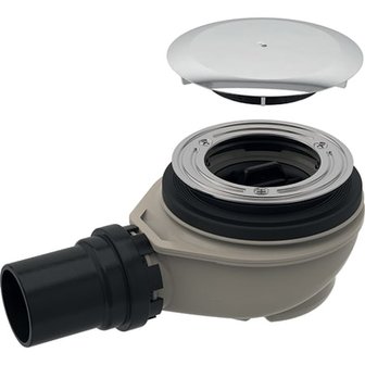 Geberit douchesifon d90, met afdekplaatje, waterslot 50 mm, afvoer van PE (150.551.21.1)