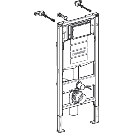 Geberit Duofix element UP 320 voor hang-wc, 112 cm, met Sigma inbouwspoelreservoir 12 cm Incl. muurbevestiging (111.305.00.5) 